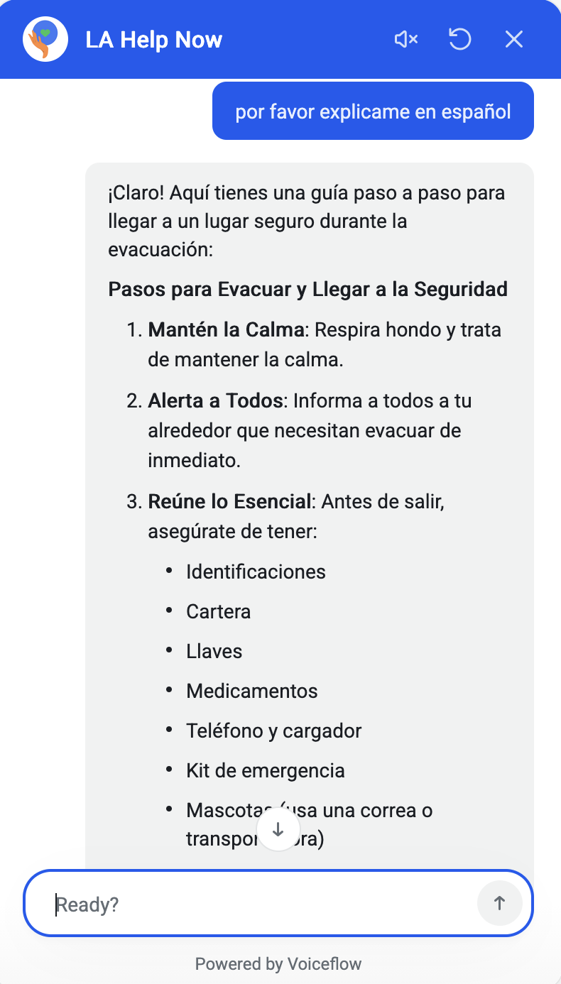 Lala AI Assistant - Spanish language support